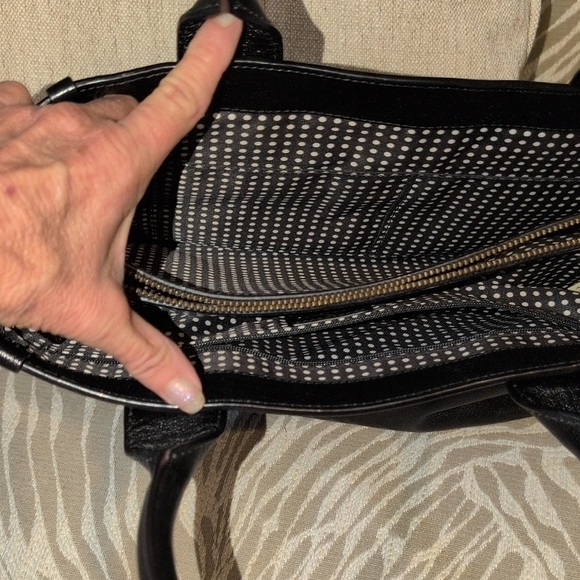 Kate Spade Black Leather Satchel with Bow Detail - Picture 6 of 16